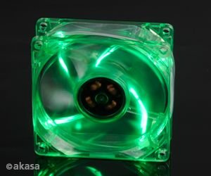 Fan 80mm Crystal Green 4 LEDs AK-170CG-4GNS