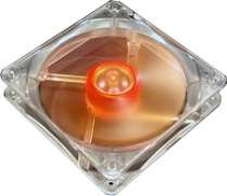 Fan 80mm Amber, 2 BB, Ultra Quiet - AK-182-L2B