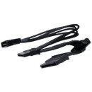 NZXT Cable Molex to 3x SATA Power 20cm, Black/Sleeved