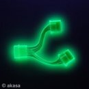 Cable splitter 4pin->2x4pin Green UV AK-PY-GNUV