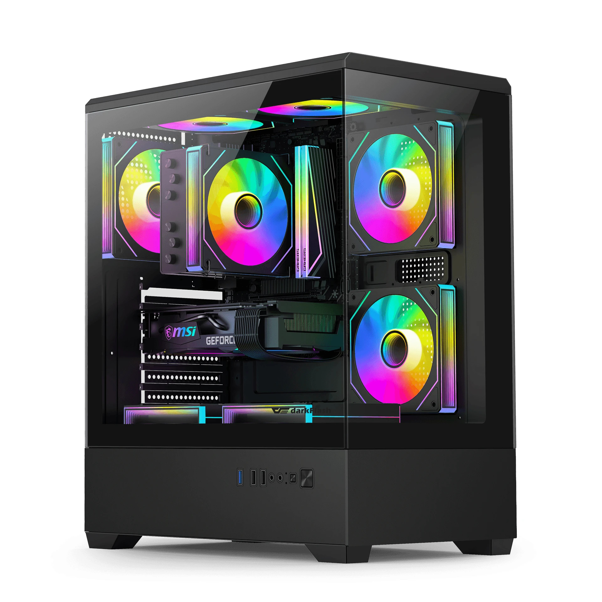 Case ATX - C365 Black - 3 x 120 mm A-RGB fans included Case ATX - C365 Black - 3 x 120 mm A-RGB fans included