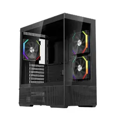 Case ATX - Crystal Vision CV7 Black - 5 x 120 mm included Case ATX - Crystal Vision CV7 Black - 5 x 120 mm included