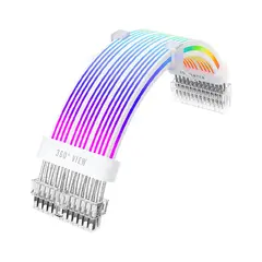 Extension Modding Cable M/B 24PIN Addressable RGB White - NC24P-WH Extension Modding Cable M/B 24PIN Addressable RGB White - NC24P-WH