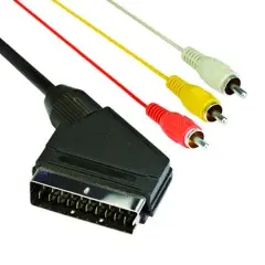 Видео кабел Scart M input / 3 x RCA M output - CV703-1.5m Видео кабел Scart M input / 3 x RCA M output - CV703-1.5m
