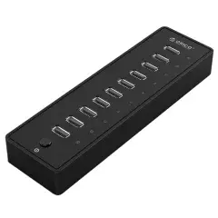 USB 10-port HUB with power adapter - P10-U2-V1-EU-BK USB 10-port HUB with power adapter - P10-U2-V1-EU-BK