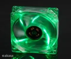 Fan 80mm Crystal Green 4 LEDs AK-170CG-4GNS Fan 80mm Crystal Green 4 LEDs AK-170CG-4GNS