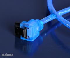Cable SATA3 90° Blue UV 100cm AK-CBSA01-10BV Cable SATA3 90° Blue UV 100cm AK-CBSA01-10BV