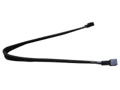 Cable 3-Pin Fan Extension 30cm, Black/Sleeved Cable 3-Pin Fan Extension 30cm, Black/Sleeved