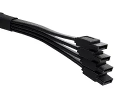 Cable 4x SATA cable 60cm, 90°/Black Cable 4x SATA cable 60cm, 90°/Black