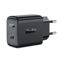 Универсално зарядно за стена Charger Wall GaN PD30W - A21 - USB-C x 1, Black Универсално зарядно за стена Charger Wall GaN PD30W - A21 - USB-C x 1, Black