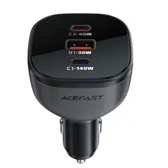 Fast Charger Car PD3.1 165W - B14 - USB-C x 2, USB-A x 1, Black Fast Charger Car PD3.1 165W - B14 - USB-C x 2, USB-A x 1, Black