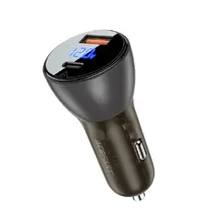 Fast Charger Car PD3.0 63W - B6 - USB-A x 1, USB-C x 1, Black Fast Charger Car PD3.0 63W - B6 - USB-A x 1, USB-C x 1, Black