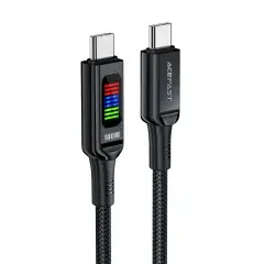 USB-C to USB-C Cable 100W 1.2m with LED display - C7-03 - Black USB-C to USB-C Cable 100W 1.2m with LED display - C7-03 - Black