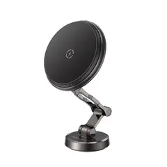 Зареждаща стойка за телефон за кола Car phone holder - MAG-Charging 15W, Metal, Magnetic Ring, 360 deg, Foldable - D30 - Black Зареждаща стойка за телефон за кола Car phone holder - MAG-Charging 15W, Metal, Magnetic Ring, 360 deg, Foldable - D30 - Black
