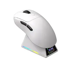 професионална геймърска мишка AJ179 APEX - Wireless Gaming Mouse - 8K, Magnetic Charging Dock, White професионална геймърска мишка AJ179 APEX - Wireless Gaming Mouse - 8K, Magnetic Charging Dock, White
