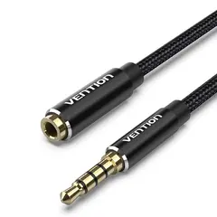 Аудио Кабел Cotton Braided TRRS 3.5mm Male to 3.5mm F - 1.5m - Gold plated, Aluminum alloy - BHCBG Аудио Кабел Cotton Braided TRRS 3.5mm Male to 3.5mm F - 1.5m - Gold plated, Aluminum alloy - BHCBG