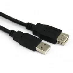 Кабел USB 2.0 AM / AF Black - CU202-B-3m Кабел USB 2.0 AM / AF Black - CU202-B-3m