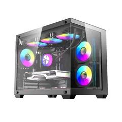 Case mATX - B275 PRO Black - 6 x 120 mm Infinity Mirror A-RGB Case mATX - B275 PRO Black - 6 x 120 mm Infinity Mirror A-RGB
