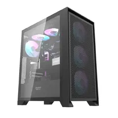 Case ATX - DRX70 Mesh Black - Addressable RGB 4 fans, USB-C Case ATX - DRX70 Mesh Black - Addressable RGB 4 fans, USB-C