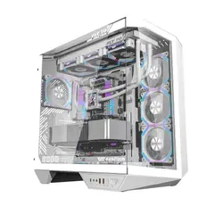 Case ATX - DY470 Ice White - 4 x 120 mm Infinity Mirror Fans Case ATX - DY470 Ice White - 4 x 120 mm Infinity Mirror Fans