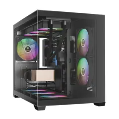 Case mATX - AURA GC10M - 3 x 120 mm A-RGB, Tempered Glass Case mATX - AURA GC10M - 3 x 120 mm A-RGB, Tempered Glass
