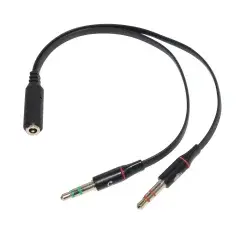 Adapter 3.5mm 4pin F / 2 x 3.5mm M - MAKKI-CBL-SP40 Adapter 3.5mm 4pin F / 2 x 3.5mm M - MAKKI-CBL-SP40