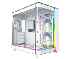 кутия KING 95 Pro, Dual Chamber Mid-tower Case, 6 ARGB Fans, 2 Front Panels, White кутия KING 95 Pro, Dual Chamber Mid-tower Case, 6 ARGB Fans, 2 Front Panels, White