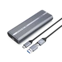 външна кутия за диск Storage - Case - M.2 NVMe M key - USB-C/A, 40Gbps, Built-in Air Cooling, Aluminium - ACOM2-U4-GY външна кутия за диск Storage - Case - M.2 NVMe M key - USB-C/A, 40Gbps, Built-in Air Cooling, Aluminium - ACOM2-U4-GY