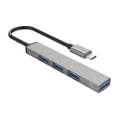 хъб USB3.0/2.0 HUB 4 port - Type-C input - AH-13-GY хъб USB3.0/2.0 HUB 4 port - Type-C input - AH-13-GY