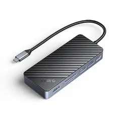 докинг станция Portable Docking station M.2 SATA/NVMe - HDMI, USB3.2-A x 2, USB-C (10Gbps) x 1,USB-C (PD100W), SD/TF - OM28P-G2-BK докинг станция Portable Docking station M.2 SATA/NVMe - HDMI, USB3.2-A x 2, USB-C (10Gbps) x 1,USB-C (PD100W), SD/TF - OM28P-G2-BK