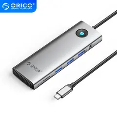 Type-C Docking Station Power Distribution 100W - HDMI, Type-C x 1, USB3.0 x 3, LAN 1000Mbps Gigabit, SD/TF, VGA, Audio - PW11-10P-GY Type-C Docking Station Power Distribution 100W - HDMI, Type-C x 1, USB3.0 x 3, LAN 1000Mbps Gigabit, SD/TF, VGA, Audio - PW11-10P-GY