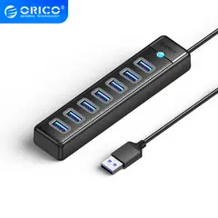 хъб USB3.0 HUB 7 port Black - PW7U-U3-05-BK-EP хъб USB3.0 HUB 7 port Black - PW7U-U3-05-BK-EP