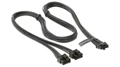 Modding Cable 600W Black - PCIe 5.0 12VHPWR - SS-2X8P-12VHPWR-600-BK Modding Cable 600W Black - PCIe 5.0 12VHPWR - SS-2X8P-12VHPWR-600-BK