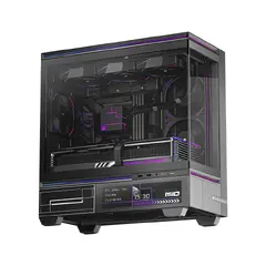 кутия Case mATX - TL-M10 Vision Black - 4 x 120 mm ARGB included, 9.16 inch LCD Display, USB-C кутия Case mATX - TL-M10 Vision Black - 4 x 120 mm ARGB included, 9.16 inch LCD Display, USB-C