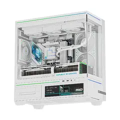 кутия Case mATX - TL-M10 Vision White - 4 x 120 mm ARGB included, 9.16 inch LCD Display, USB-C кутия Case mATX - TL-M10 Vision White - 4 x 120 mm ARGB included, 9.16 inch LCD Display, USB-C