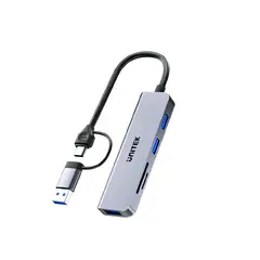 HUB USB-C/USB-A 3 port uHUB P5+ - USB3.0 x 3, Card reader, Aluminium - H1320AGY01 HUB USB-C/USB-A 3 port uHUB P5+ - USB3.0 x 3, Card reader, Aluminium - H1320AGY01