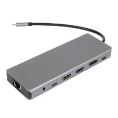 докинг станция Docking Station USB-C 13-in-1 - CU4706 - HDMI x 2, DP, USB3.0 x 3, USB-C, USB2.0, RJ45, SD/TF, PD100W, Audio, L-Shape USB-C докинг станция Docking Station USB-C 13-in-1 - CU4706 - HDMI x 2, DP, USB3.0 x 3, USB-C, USB2.0, RJ45, SD/TF, PD100W, Audio, L-Shape USB-C