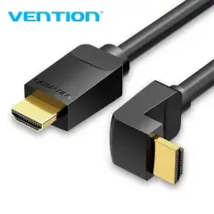 HDMI Right Angle 90 Degree v2.0 M / M 4K/60Hz Gold - 2M Black - AARBH HDMI Right Angle 90 Degree v2.0 M / M 4K/60Hz Gold - 2M Black - AARBH