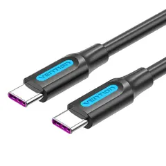 USB 2.0 Type-C to Type-C - 2M Black 5A Fast Charge - COTBH USB 2.0 Type-C to Type-C - 2M Black 5A Fast Charge - COTBH