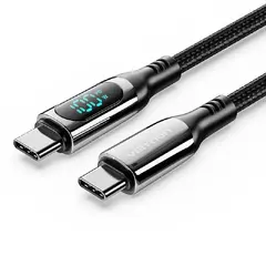 кабел USB2.0 Type-C/Type-C 100W, LED display 2m - TAYBH кабел USB2.0 Type-C/Type-C 100W, LED display 2m - TAYBH