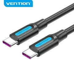 Разопакован продукт - Кабел USB 2.0 Type-C to Type-C - 0.5M Black 5A Fast Charge - COTBD Разопакован продукт - Кабел USB 2.0 Type-C to Type-C - 0.5M Black 5A Fast Charge - COTBD
