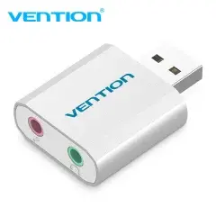 външна звукова карта USB Sound card - Headphones, Mic, Silver - VAB-S13 външна звукова карта USB Sound card - Headphones, Mic, Silver - VAB-S13