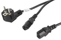 захранващ сплитер Cable Power cord Schuko / 2 x IEC 320 C13 2m - CA-C13C-13CC-0018-BK захранващ сплитер Cable Power cord Schuko / 2 x IEC 320 C13 2m - CA-C13C-13CC-0018-BK