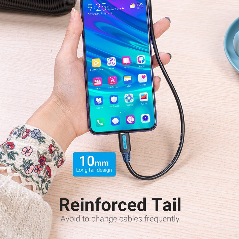 Vention Кабел USB 3.1 Type-C / USB 2.0 AM - 0.5M Black 5A Fast Charge - CORBD